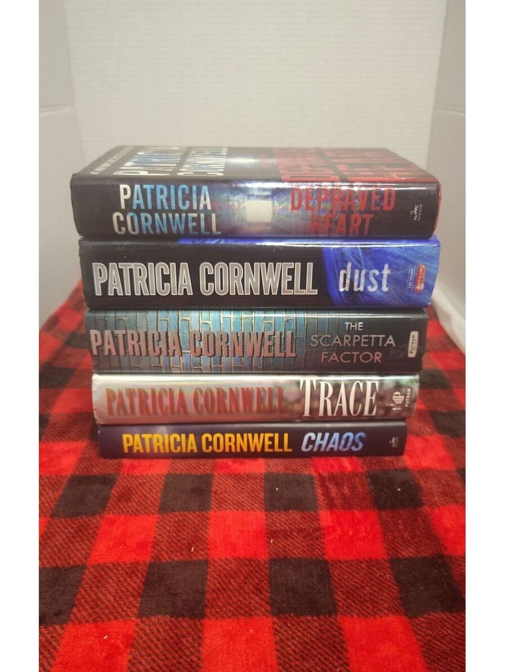 Patricia Cornwell Scarpetta 5 Hardcover Book Lot Depraved Heart Dust Trace